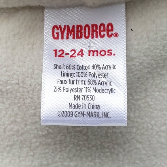 VINTAGEGYMBOREE BABY BOY HOLIDAY RED CABLE KNIT H… - Picture 4 of 8
